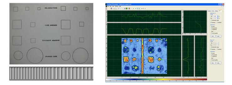 BT C-Scan honeycomb sandwich panels