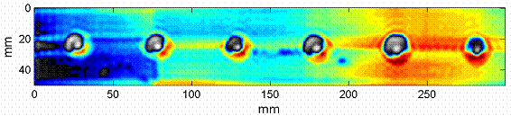 PEC C-Scan results from riveted aircraft lap-joint