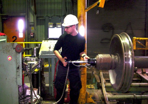 Phased Array Train Axle Scanner